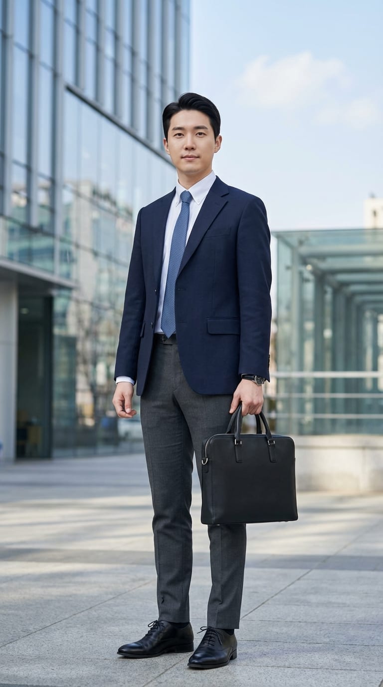 Modern Korean Executive Ready for Tech Interview