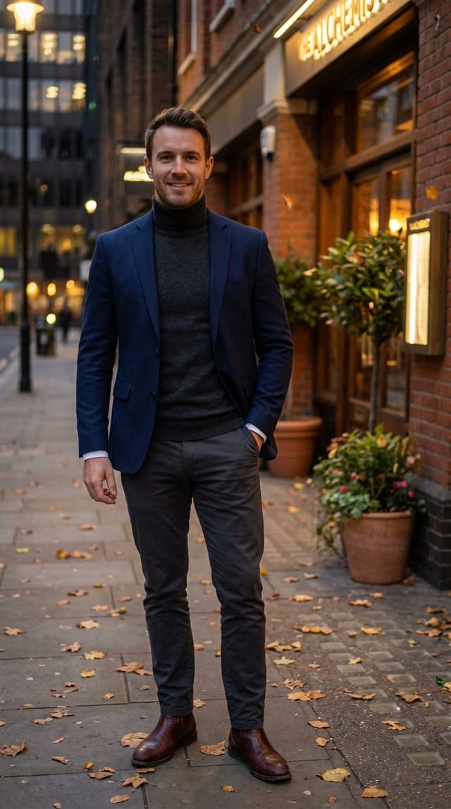 Navy Layers for a First Date