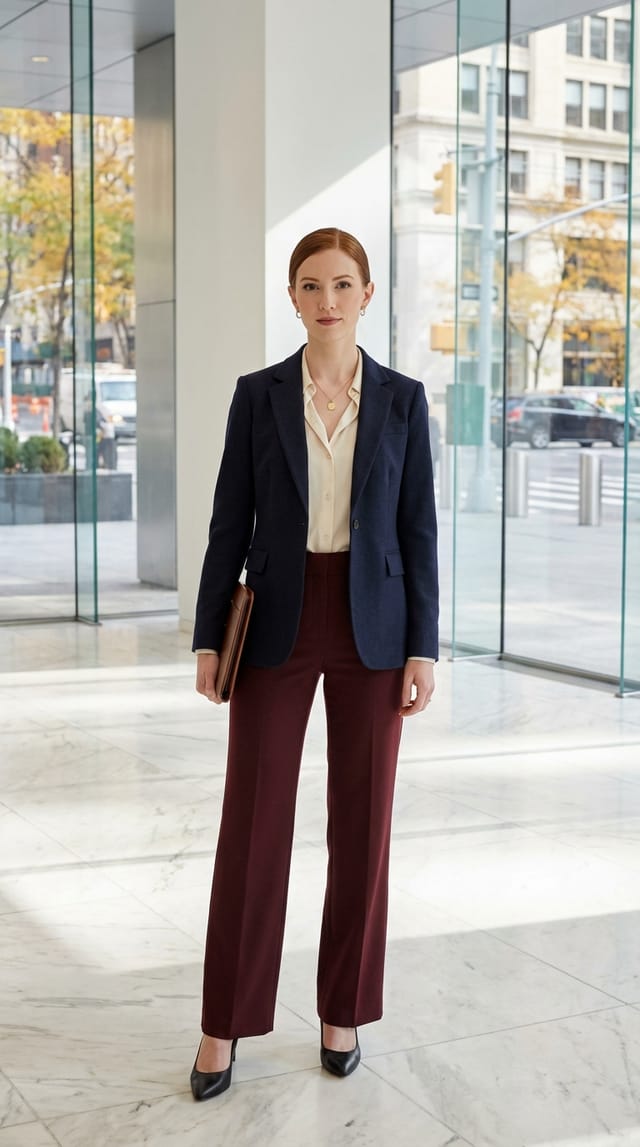 Navy Trousers for a Senior Interview