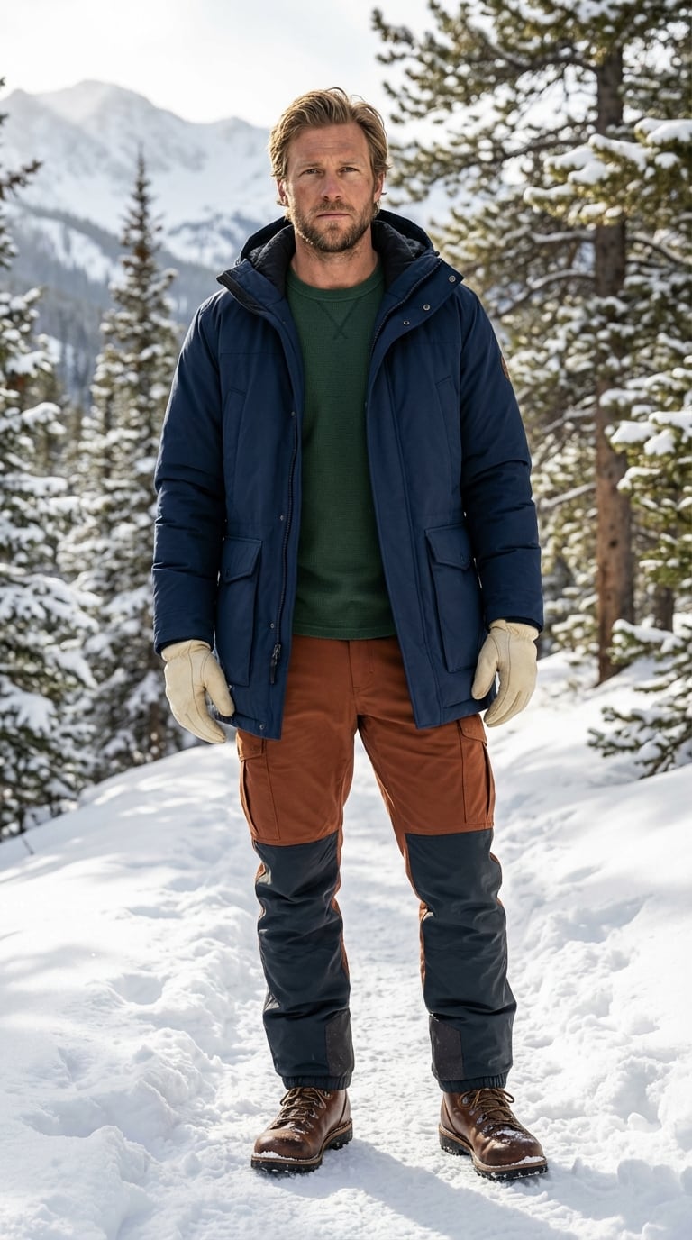 Outfit visual preview for Winter Jackets and Coats - Compare puffers, wool coats, trenches, and parkas on your photo to review volume, hem length, color, and layering direction.