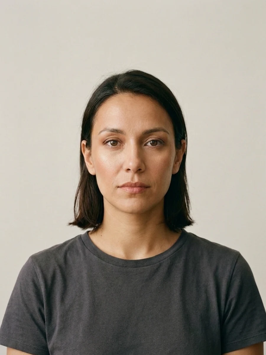 Soft Glam makeup style example on a synthetic adult model