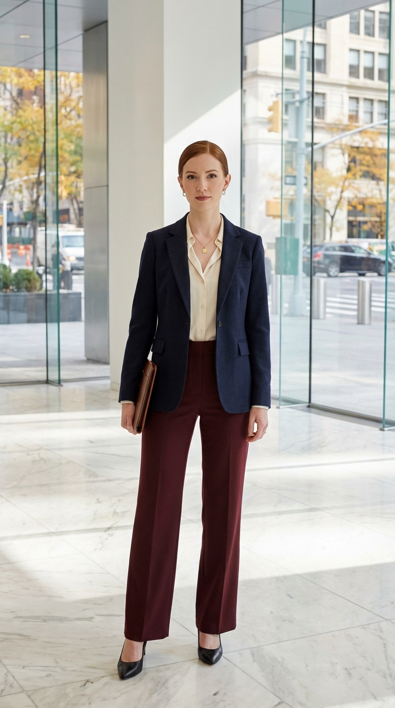 Navy Trousers for a Senior Interview